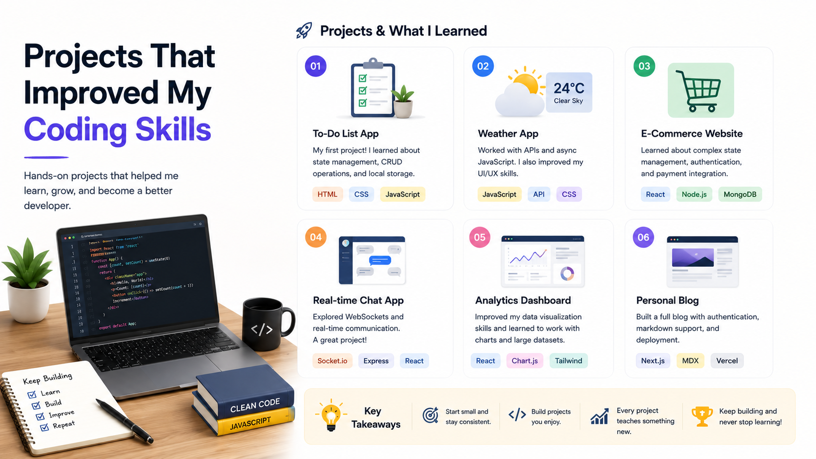 Coding projects that build developer skills